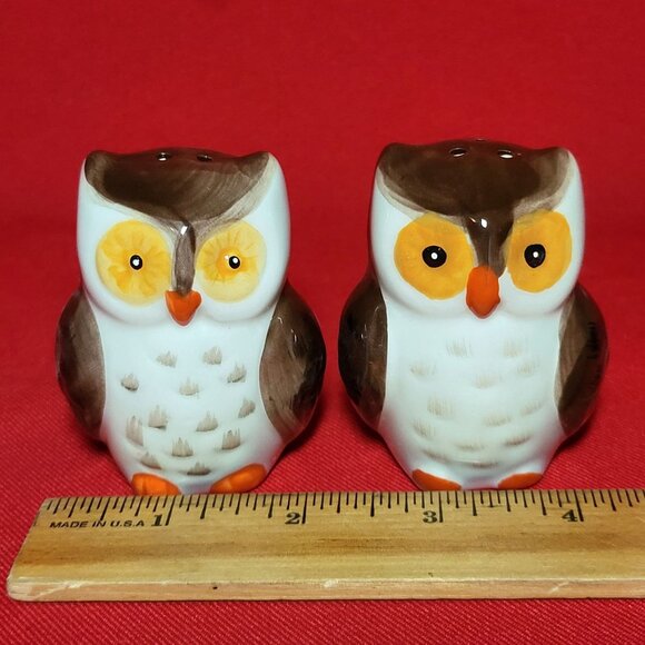 Vintage Owl Salt and Pepper Shakers Set of 2 NIB - Picture 8 of 15